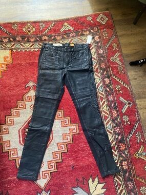 Pilcro and the Letterpress Black Coated Skinny Jeans